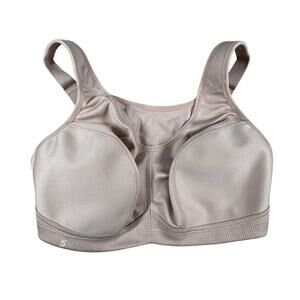 GLAMORISE SPORT Womens 36DD High Impact Support Sports Bra Tan Activewear